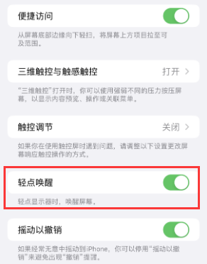 武穴苹果授权维修站分享iPhone轻点无法唤醒怎么办