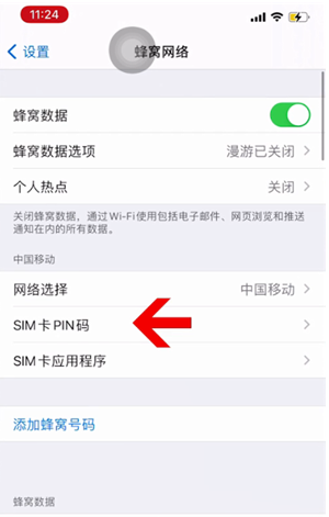 武穴苹果14维修网分享如何给iPhone14的SIM卡设置密码 